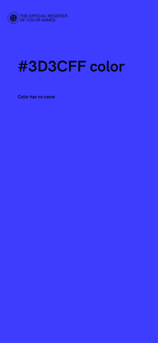 #3D3CFF color image