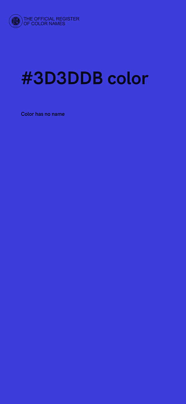 #3D3DDB color image