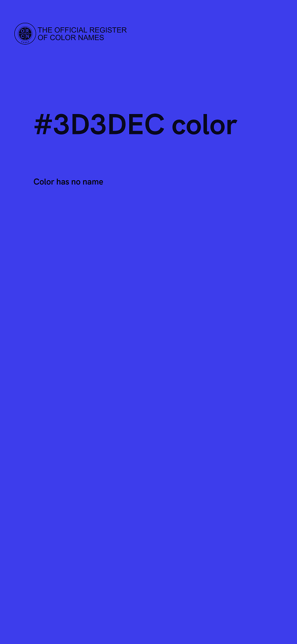 #3D3DEC color image