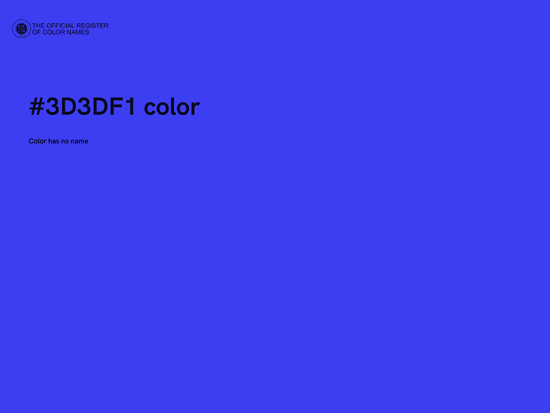 #3D3DF1 color image