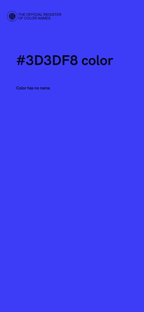 #3D3DF8 color image