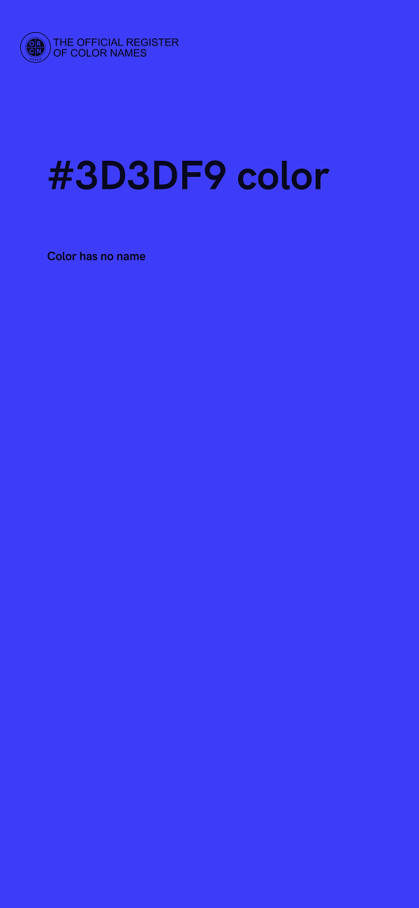 #3D3DF9 color image