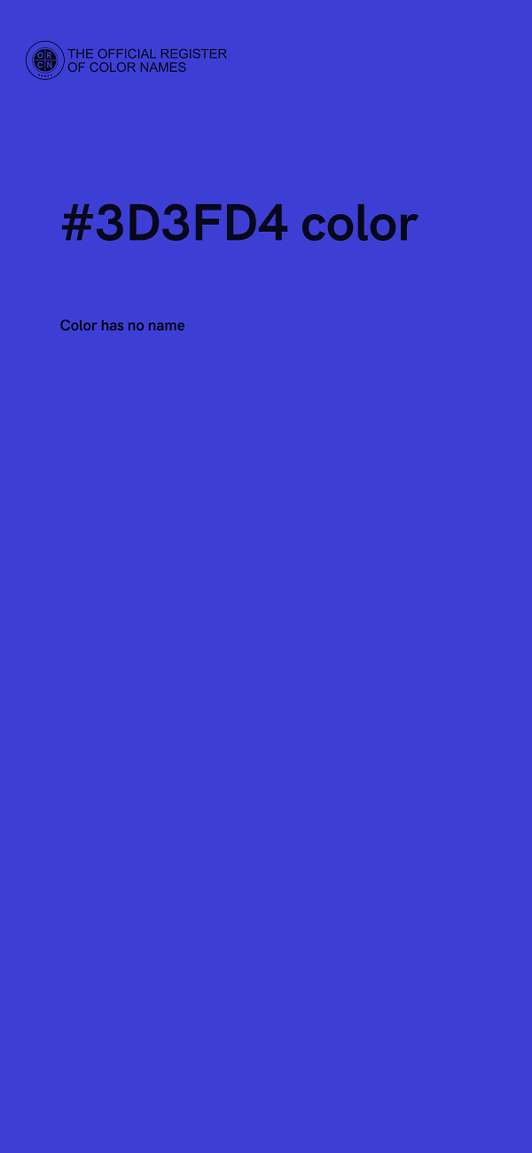 #3D3FD4 color image