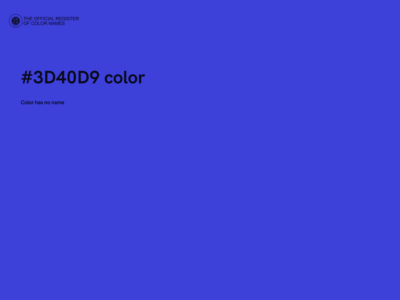 #3D40D9 color image