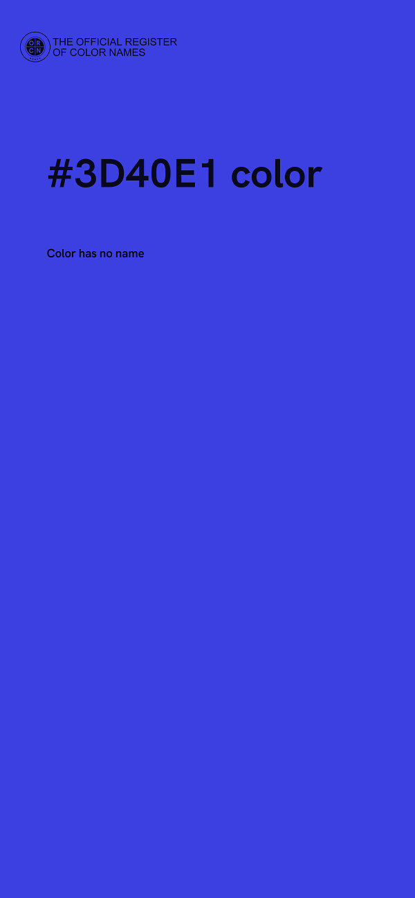 #3D40E1 color image