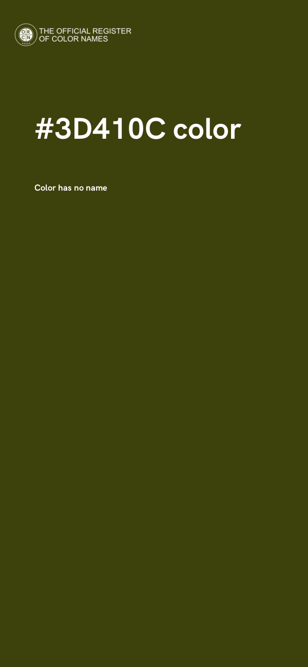 #3D410C color image