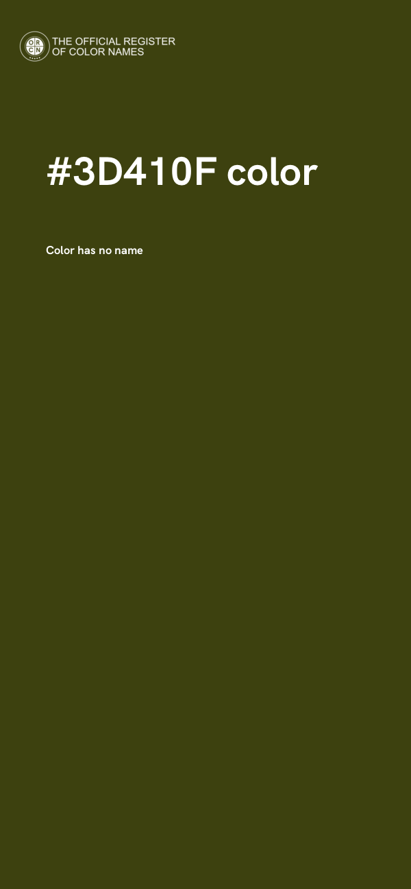 #3D410F color image