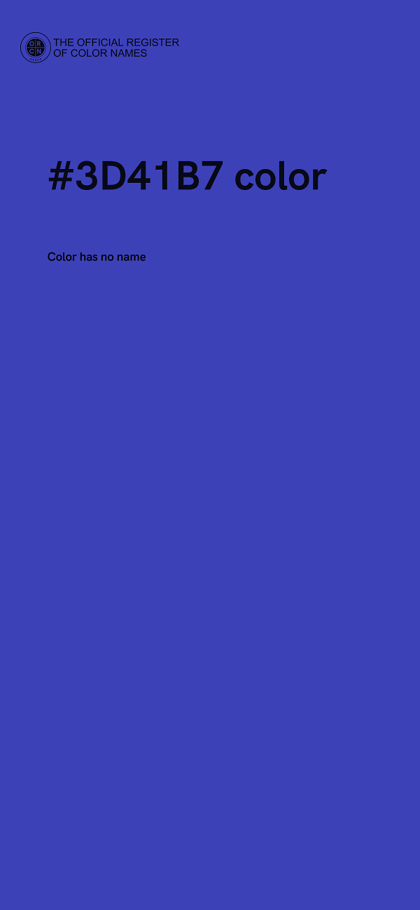#3D41B7 color image