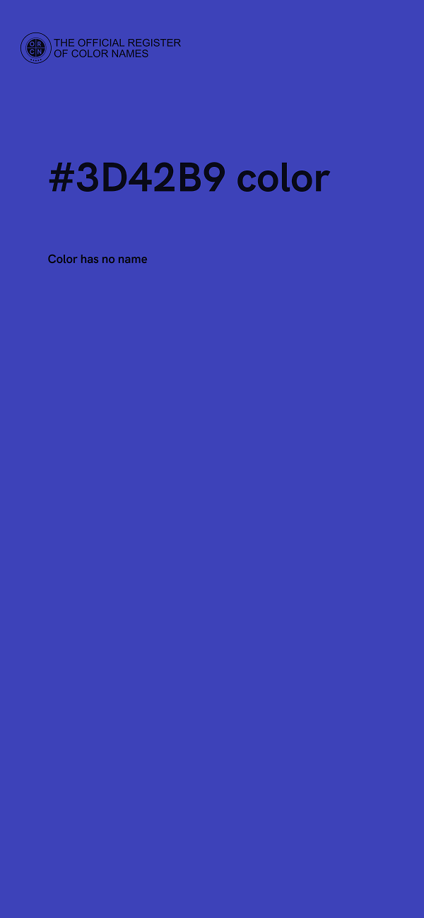 #3D42B9 color image