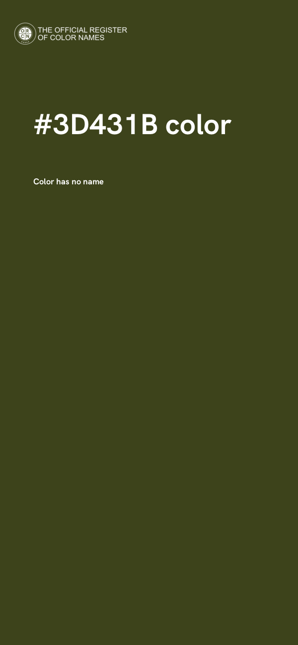 #3D431B color image