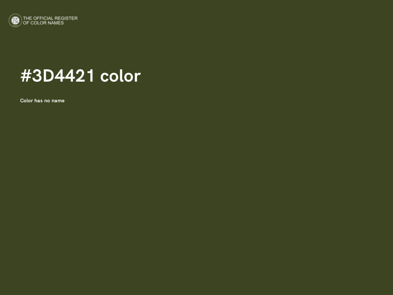 #3D4421 color image