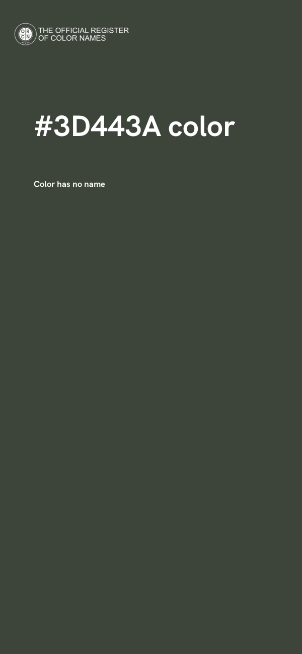 #3D443A color image