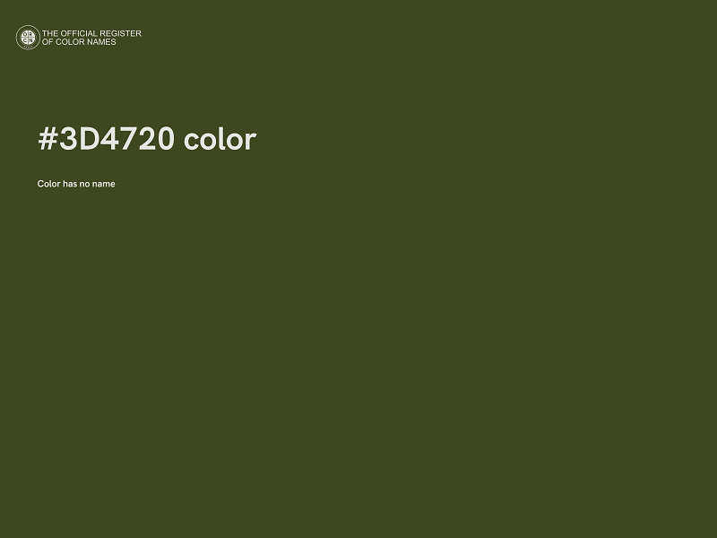 #3D4720 color image