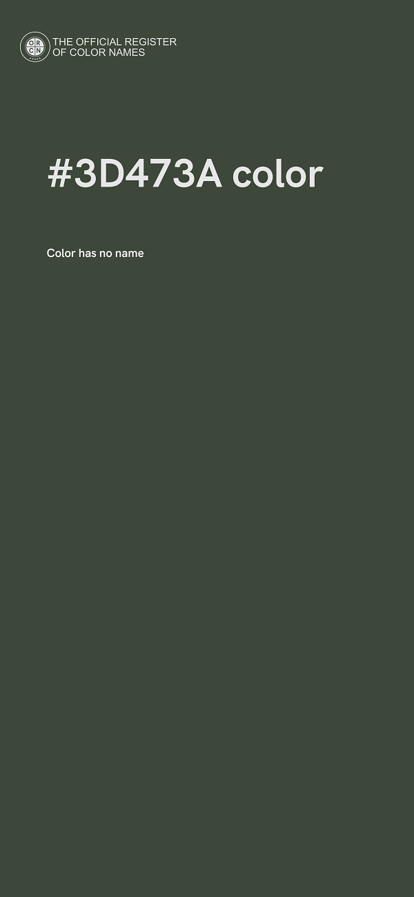 #3D473A color image