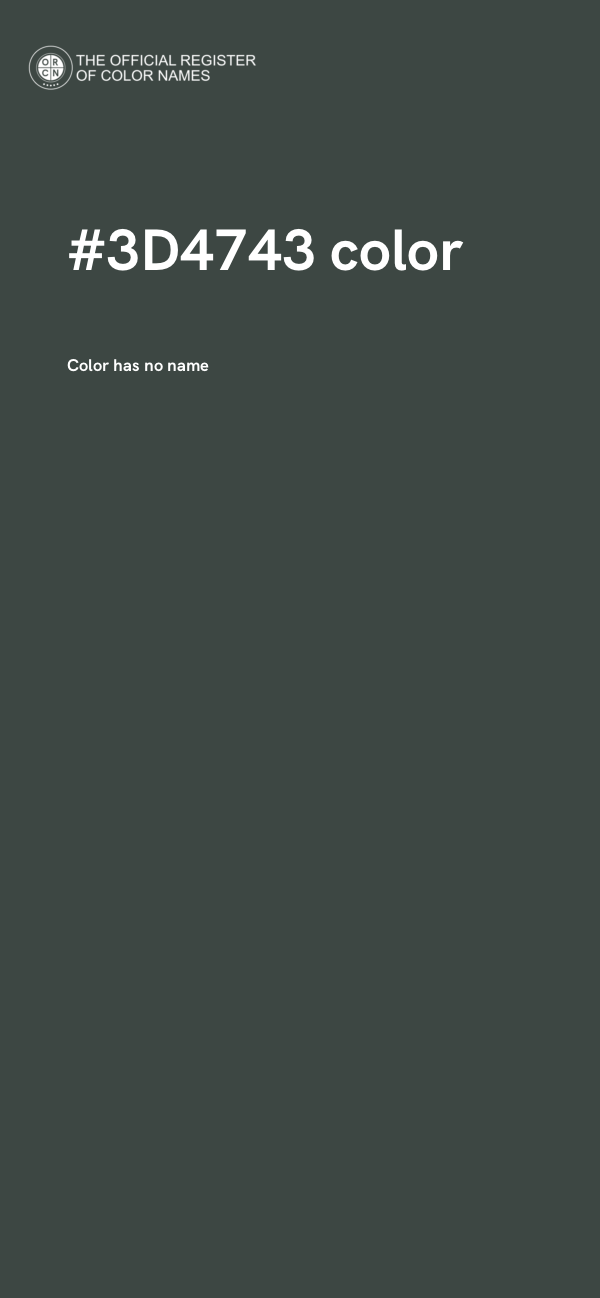 #3D4743 color image