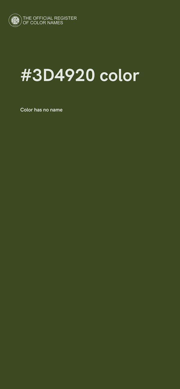 #3D4920 color image