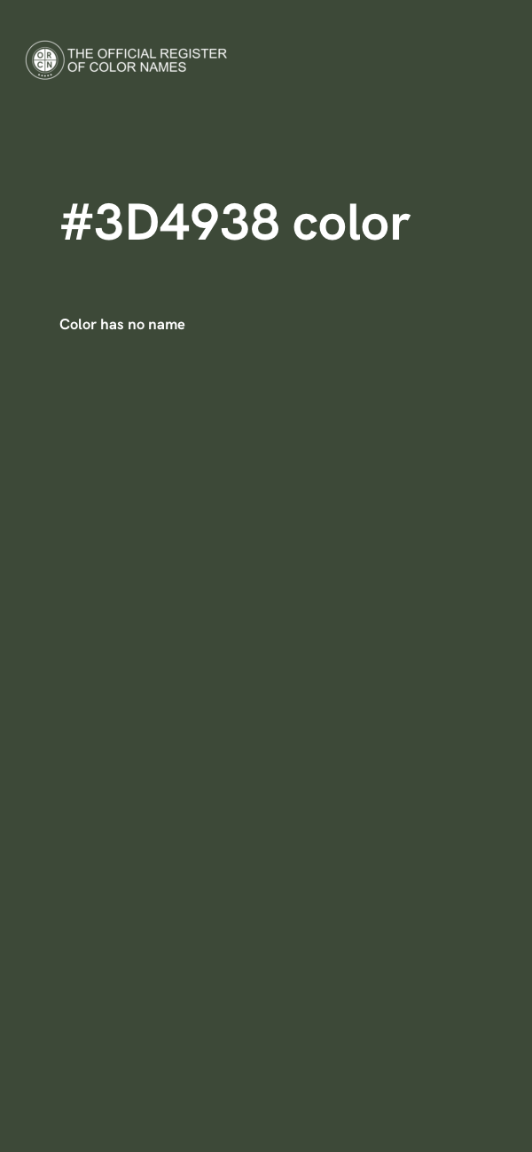 #3D4938 color image