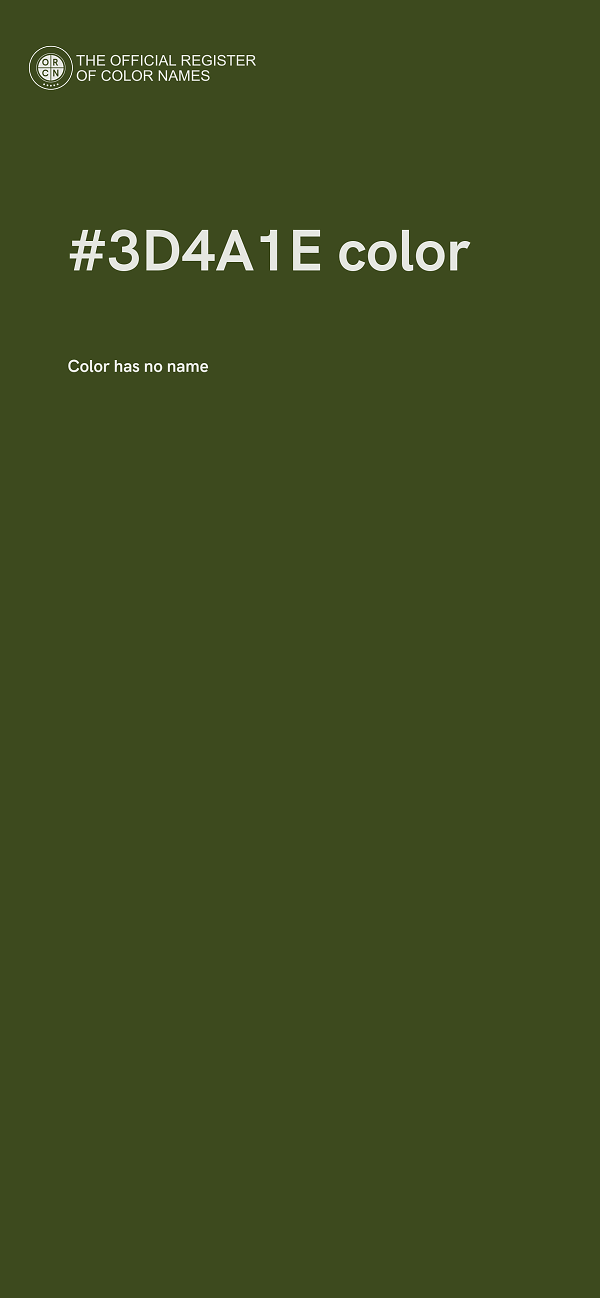 #3D4A1E color image