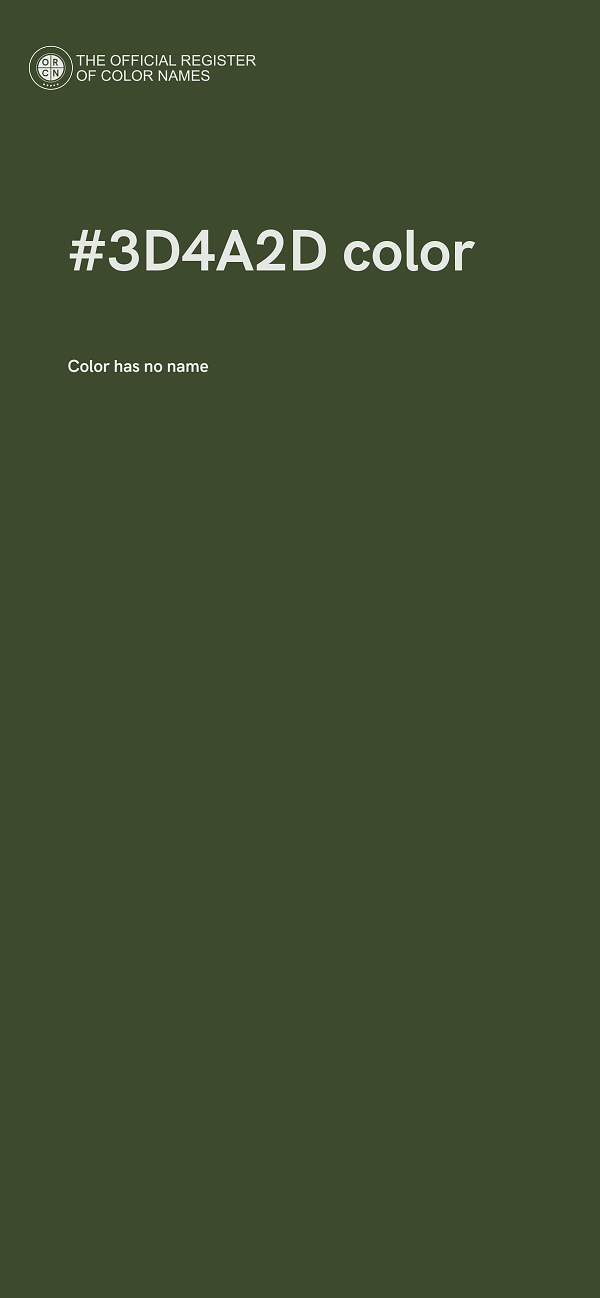 #3D4A2D color image