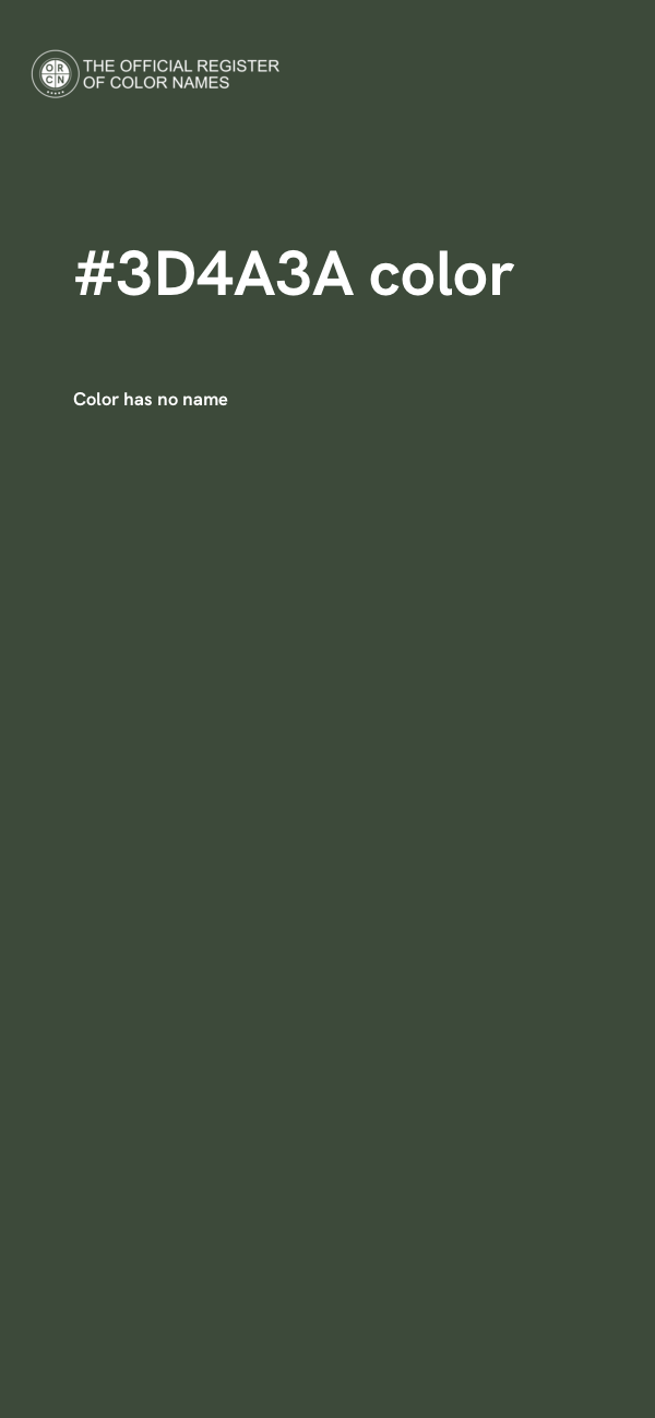 #3D4A3A color image