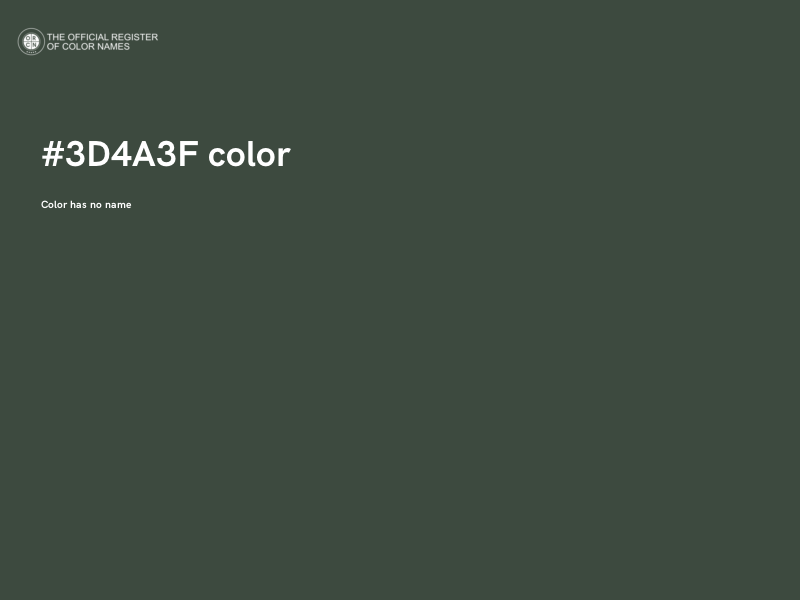 #3D4A3F color image
