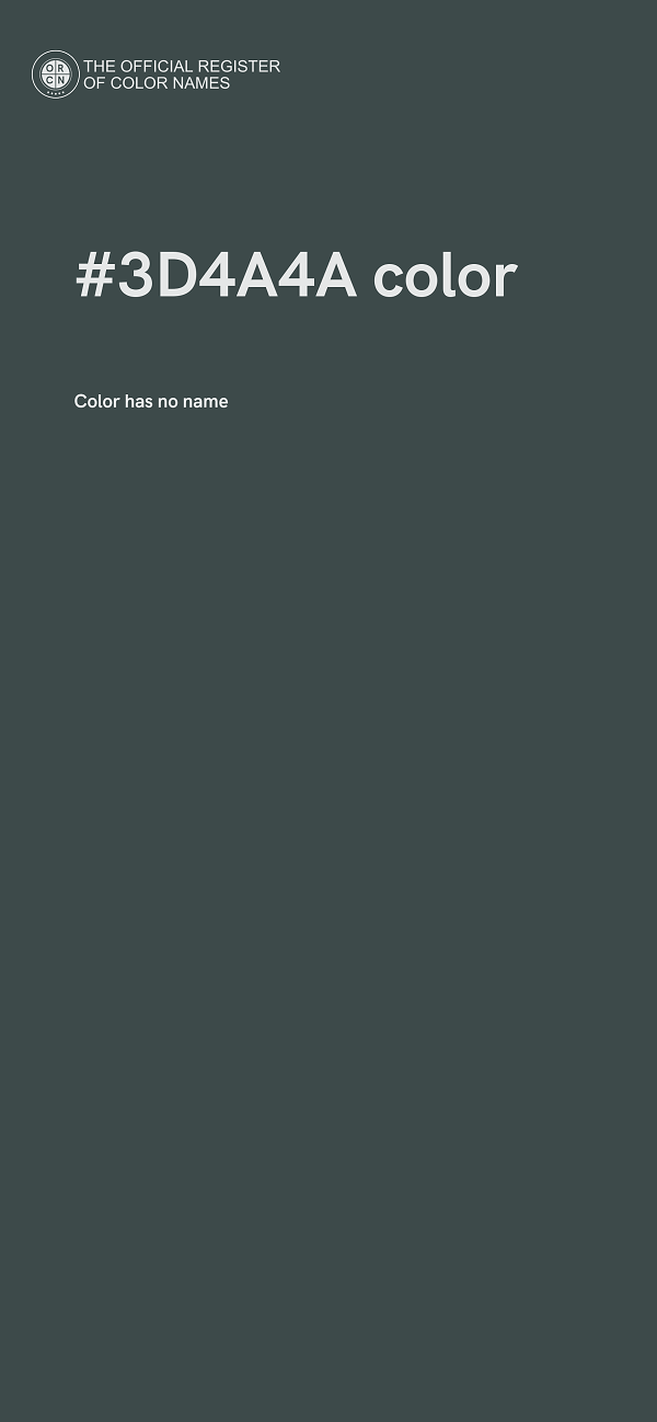 #3D4A4A color image