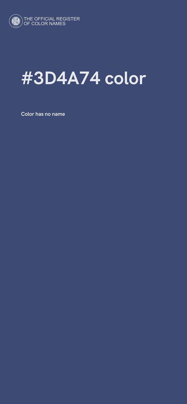 #3D4A74 color image