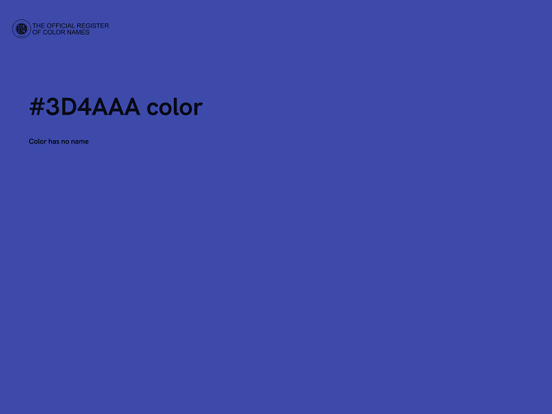 #3D4AAA color image