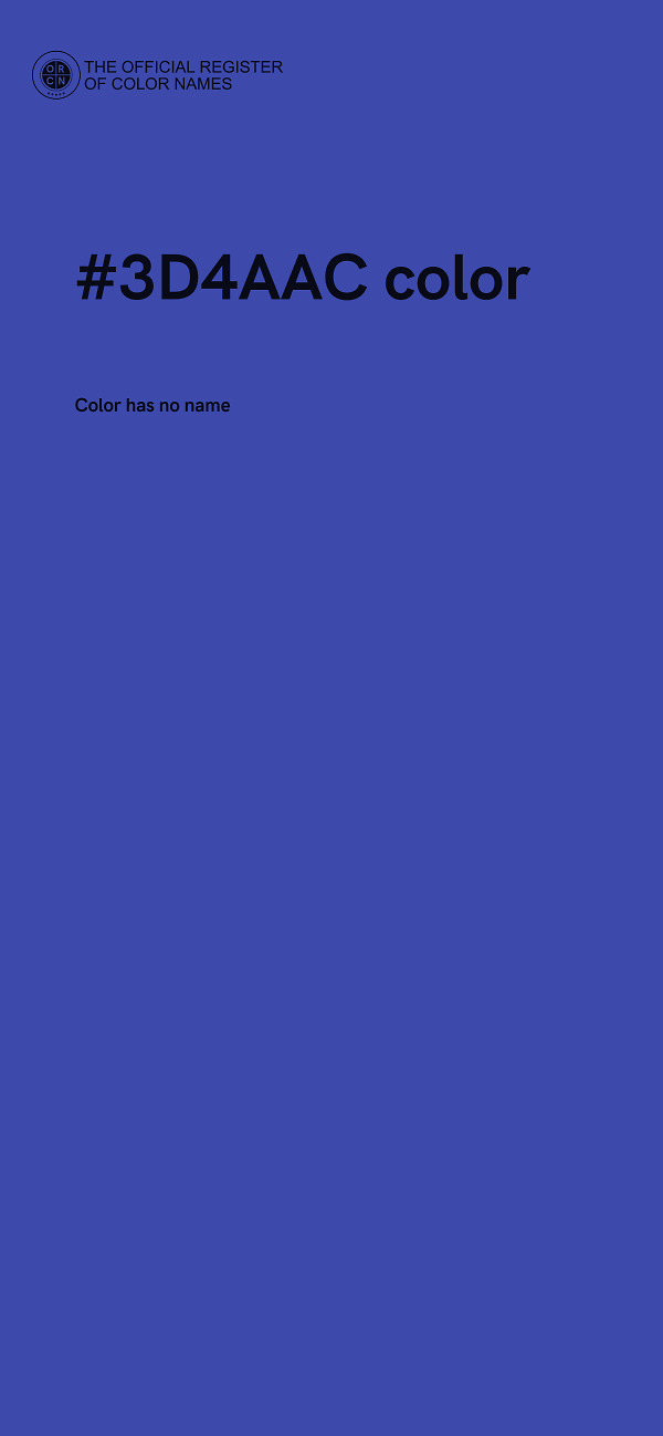 #3D4AAC color image