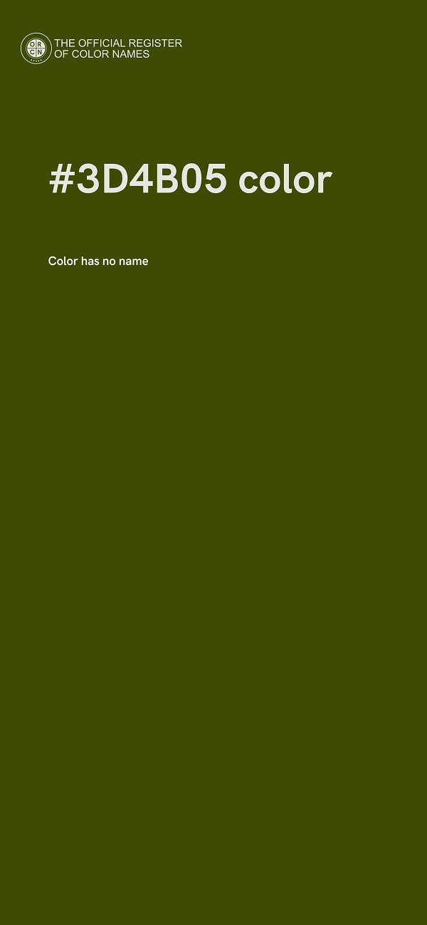 #3D4B05 color image