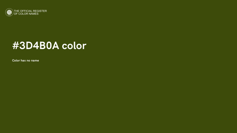 #3D4B0A color image