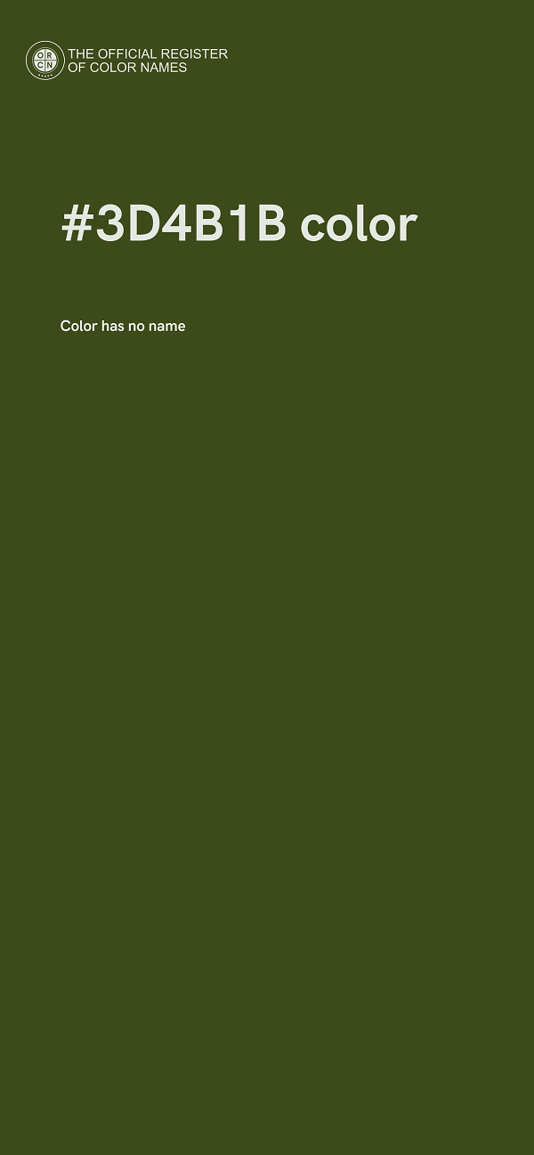 #3D4B1B color image