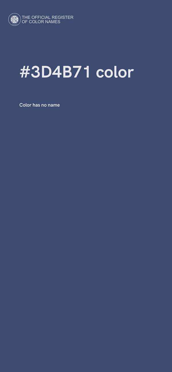 #3D4B71 color image