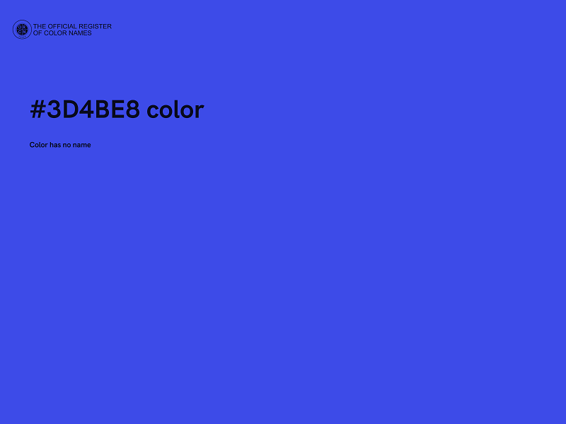 #3D4BE8 color image