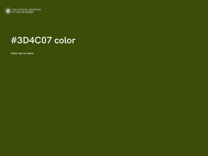 #3D4C07 color image