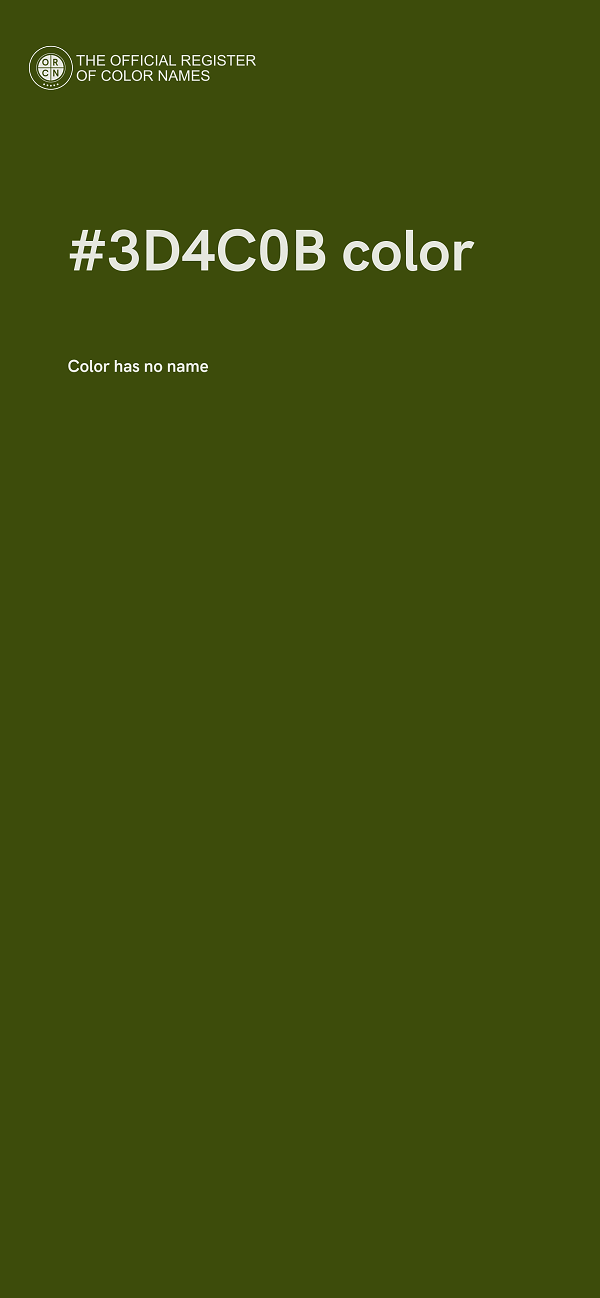 #3D4C0B color image