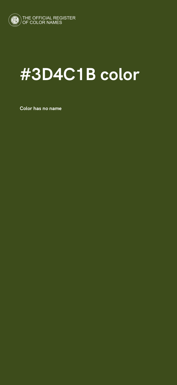#3D4C1B color image