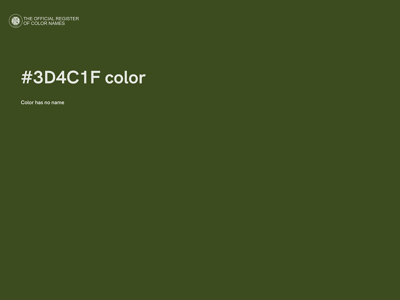 #3D4C1F color image