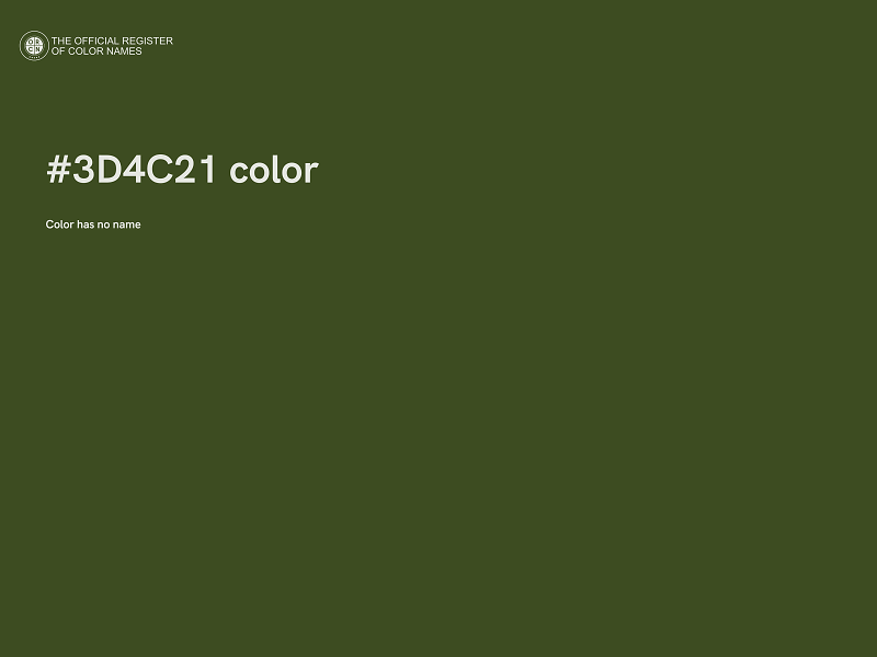 #3D4C21 color image