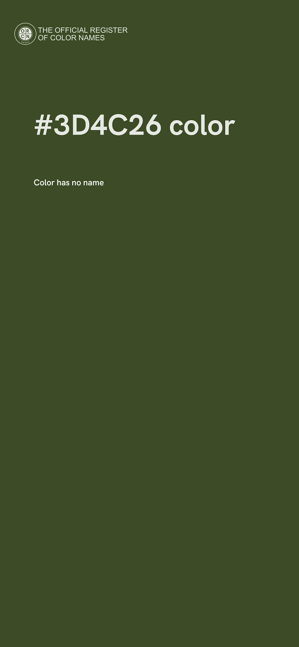 #3D4C26 color image