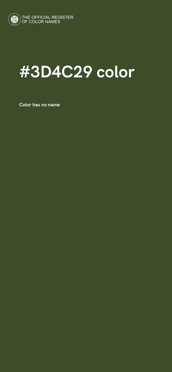 #3D4C29 color image