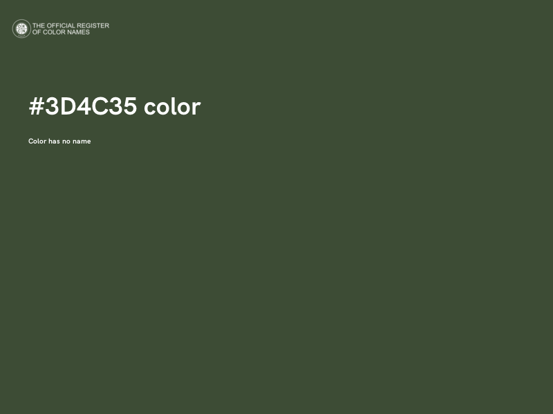 #3D4C35 color image