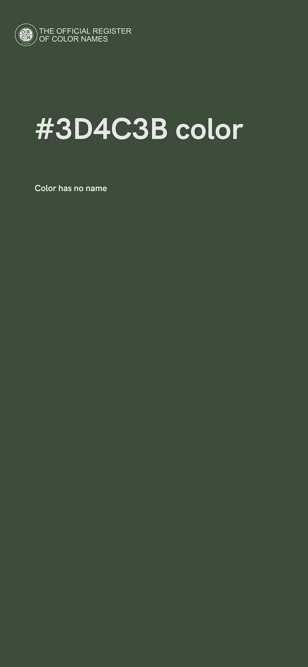 #3D4C3B color image