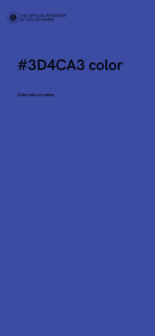 #3D4CA3 color image