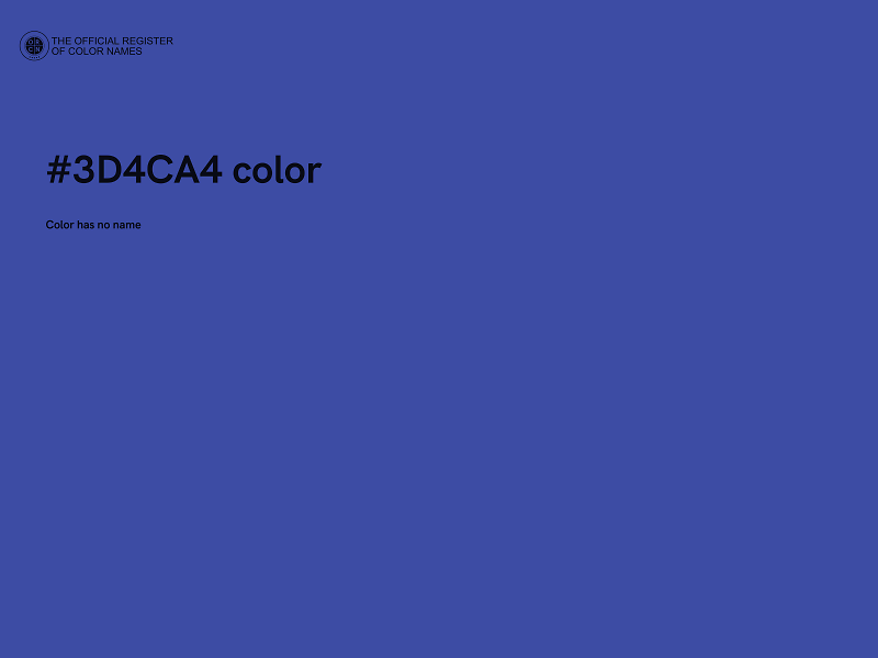 #3D4CA4 color image