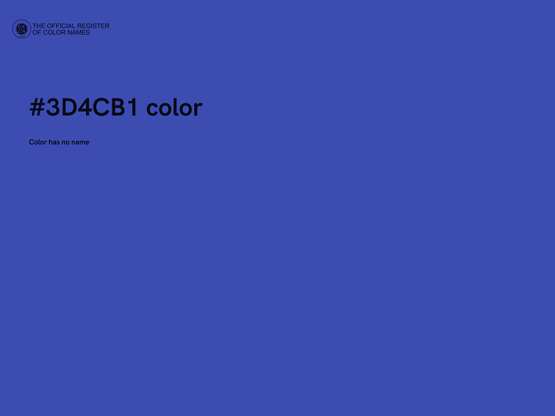 #3D4CB1 color image