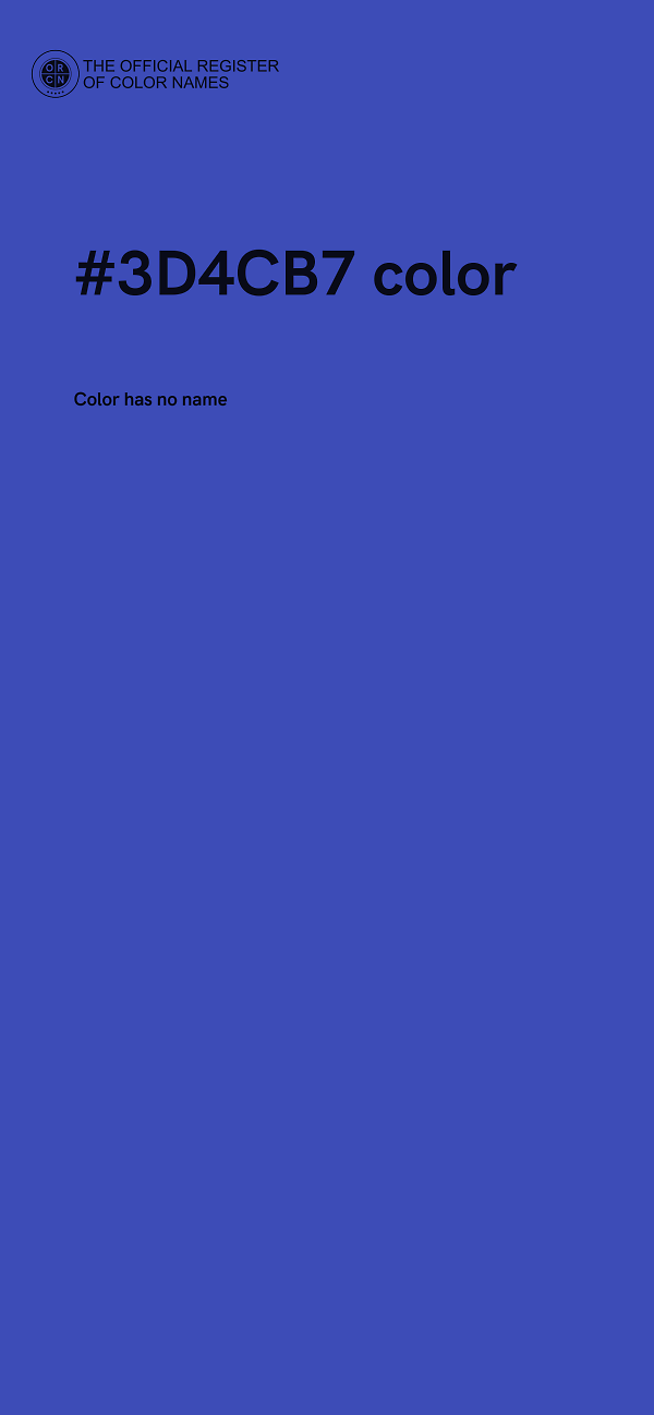 #3D4CB7 color image
