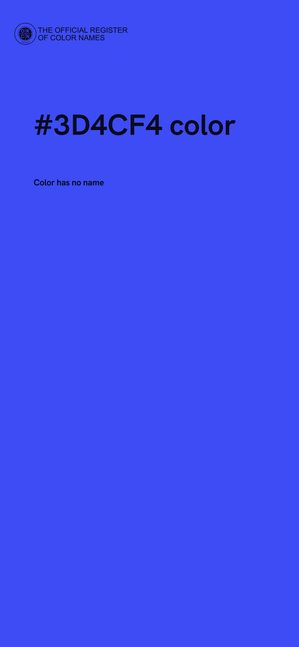 #3D4CF4 color image
