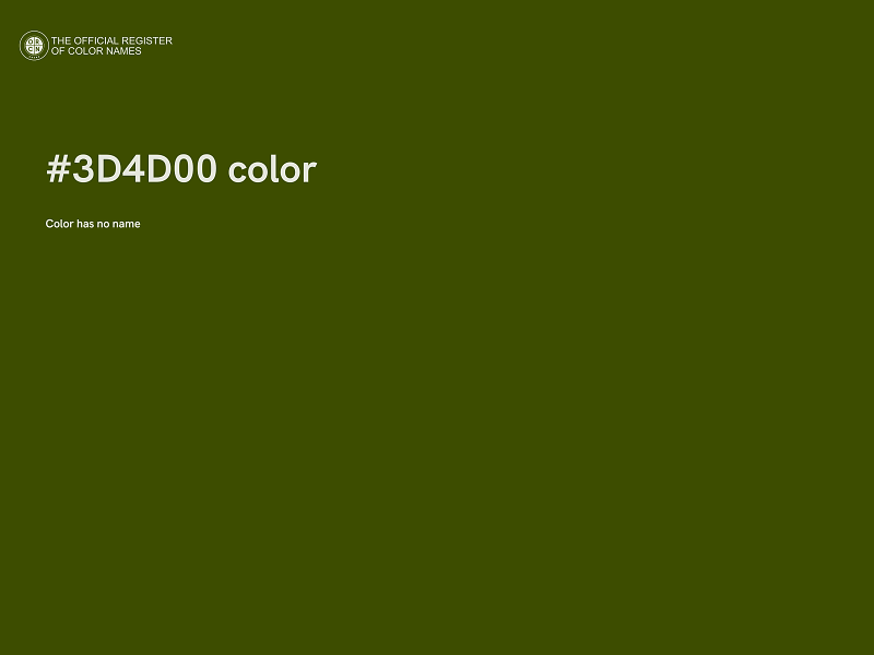 #3D4D00 color image