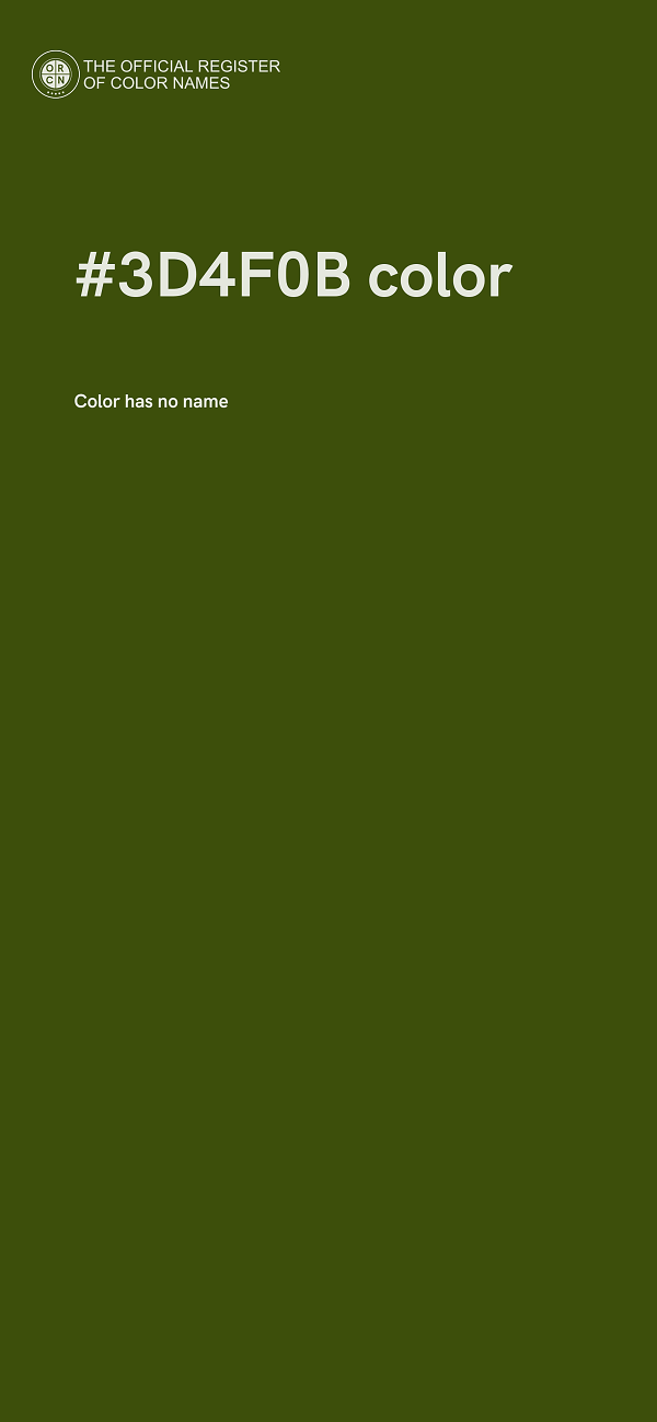 #3D4F0B color image